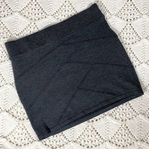 ZENANA Steel Gray Sweater Mini Skirt